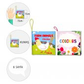 2 Kitap Tox İngilizce Çiftlik Hayvanları ve Renkler Kumaş Sessiz Kitap E129 E119 - Bez Kitap , Eğitici Oyuncak , Yumuşak ve Hışırtılı - 4