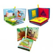 3 Kitap Tox İngilizce Şekiller , Çiftlik ve Safari Hayvanları Kumaş Sessiz Kitap E119 E130 E131 - Bez Kitap , Eğitici Oyuncak , Yumuşak ve Hışırtılı - 3