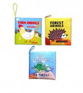3 Kitap Tox İngilizce Deniz Canlıları , Çiftlik ve Orman Hayvanları Kumaş Sessiz Kitap E119 E127 E128 - Bez Kitap , Eğitici Oyuncak , Yumuşak ve Hışırtılı - 1