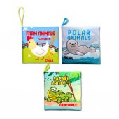 3 Kitap Tox İngilizce Çiftlik Hayvanları , Kutup ve Safari Hayvanları Kumaş Sessiz Kitap E119 E125 E130 - Bez Kitap , Eğitici Oyuncak , Yumuşak ve Hışırtılı - 6