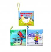 3 Kitap Tox İngilizce Kışlık Giysiler , Uçan ve Çiftlik Hayvanları Kumaş Sessiz Kitap E119 E124 E133 - Bez Kitap , Eğitici Oyuncak , Yumuşak ve Hışırtılı - 6