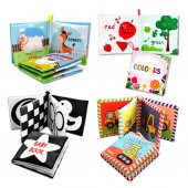 4 Kitap Tox İngilizce Renkler , İş Makinaları , Çiftlik Hayvanları ve Bebek Kumaş Sessiz Kitap E118 E119 E136 E129 - Bez Kitap , Eğitici Oyuncak , Yumuşak ve Hışırtılı - 8
