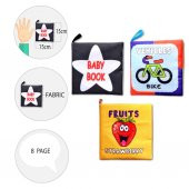 3 Kitap Tox İngilizce Taşıtlar , Meyveler ve Siyah-Beyaz Bebek Kumaş Sessiz Kitap E126 E132 E136 - Bez Kitap , Eğitici Oyuncak , Yumuşak ve Hışırtılı - 9