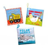 3 Kitap Tox İngilizce İş Makinaları , Çiftlik ve Kutup Hayvanları Kumaş Sessiz Kitap E118 E119 E125 - Bez Kitap , Eğitici Oyuncak , Yumuşak ve Hışırtılı - 6