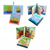 3 Kitap Tox İngilizce İş Makinaları , Safari ve Kutup Hayvanları Kumaş Sessiz Kitap E118 E125 E130 - Bez Kitap , Eğitici Oyuncak , Yumuşak ve Hışırtılı - 3