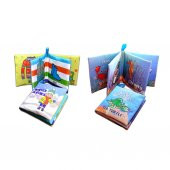 2 Kitap Tox İngilizce Kışlık Giysiler ve Deniz Canlıları Kumaş Sessiz Kitap E124 E122 - Bez Kitap , Eğitici Oyuncak , Yumuşak ve Hışırtılı - 3