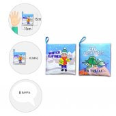 2 Kitap Tox İngilizce Kışlık Giysiler ve Deniz Canlıları Kumaş Sessiz Kitap E124 E122 - Bez Kitap , Eğitici Oyuncak , Yumuşak ve Hışırtılı - 4