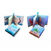 2 Kitap Tox İngilizce Kutup Hayvanları ve Deniz Canlıları Kumaş Sessiz Kitap E125 E122 - Bez Kitap , Eğitici Oyuncak , Yumuşak ve Hışırtılı - 3