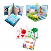 3 Kitap Tox İngilizce Renkler , Kutup ve Çiftlik Hayvanları Kumaş Sessiz Kitap E125 E119 E129 - Bez Kitap , Eğitici Oyuncak , Yumuşak ve Hışırtılı - 3