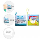 2 Kitap Tox İngilizce Kutup Hayvanları ve Çiftlik Hayvanları Kumaş Sessiz Kitap E125 E119 - Bez Kitap , Eğitici Oyuncak , Yumuşak ve Hışırtılı - 4