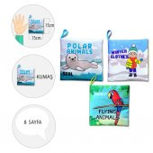 3 Kitap Tox İngilizce Kutup Hayvanları , Uçan Hayvanlar ve Kışlık Giysiler Kumaş Sessiz Kitap E124 E125 E133 - Bez Kitap , Eğitici Oyuncak , Yumuşak ve Hışırtılı - 4