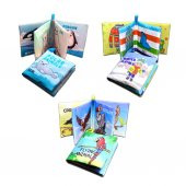 3 Kitap Tox İngilizce Kutup Hayvanları , Uçan Hayvanlar ve Kışlık Giysiler Kumaş Sessiz Kitap E124 E125 E133 - Bez Kitap , Eğitici Oyuncak , Yumuşak ve Hışırtılı - 8