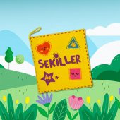 Tox Şekiller Kumaş Sessiz Kitap T395 - Bez Kitap , Eğitici Oyuncak , Yumuşak ve Hışırtılı - 5