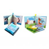 2 Kitap Tox İngilizce Kutup Hayvanları ve Çiftlik Hayvanları Kumaş Sessiz Kitap E125 E119 - Bez Kitap , Eğitici Oyuncak , Yumuşak ve Hışırtılı - 8