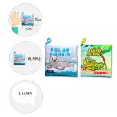 2 Kitap Tox İngilizce Kutup Hayvanları ve Safari Hayvanları Kumaş Sessiz Kitap E125 E130 - Bez Kitap , Eğitici Oyuncak , Yumuşak ve Hışırtılı thumbnail 4