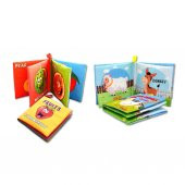 2 Kitap Tox İngilizce Meyveler ve Çiftlik Hayvanları Kumaş Sessiz Kitap E126 E119 - Bez Kitap , Eğitici Oyuncak , Yumuşak ve Hışırtılı - 8