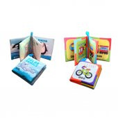 2 Kitap Tox İngilizce Kutup Hayvanları ve Taşıtlar Kumaş Sessiz Kitap E125 E132 - Bez Kitap , Eğitici Oyuncak , Yumuşak ve Hışırtılı - 8