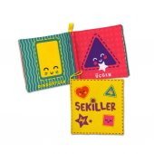 Tox Şekiller Kumaş Sessiz Kitap T395 - Bez Kitap , Eğitici Oyuncak , Yumuşak ve Hışırtılı - 8
