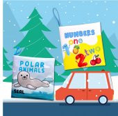 2 Kitap Tox İngilizce Kutup Hayvanları ve Rakamlar Kumaş Sessiz Kitap E125 E28 - Bez Kitap , Eğitici Oyuncak , Yumuşak ve Hışırtılı thumbnail 10