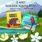 2 Kitap Tox İngilizce Orman Hayvanları ve Uçan Hayvanlar Kumaş Sessiz Kitap E127 E133 - Bez Kitap , Eğitici Oyuncak , Yumuşak ve Hışırtılı - 2