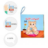 Tox Arapça Evcil Hayvanlar Kumaş Sessiz Kitap A110 - Bez Kitap , Eğitici Oyuncak , Yumuşak ve Hışırtılı - 4