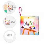 Tox Arapça Renkler Kumaş Sessiz Kitap A135 - Bez Kitap , Eğitici Oyuncak , Yumuşak ve Hışırtılı - 4