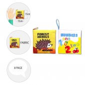 2 Kitap Tox İngilizce Orman Hayvanları ve Rakamlar Kumaş Sessiz Kitap E127 E128 - Bez Kitap , Eğitici Oyuncak , Yumuşak ve Hışırtılı - 9