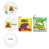 2 Kitap Tox İngilizce Orman Hayvanları ve Safari Hayvanları Kumaş Sessiz Kitap E127 E130 - Bez Kitap , Eğitici Oyuncak , Yumuşak ve Hışırtılı thumbnail 9