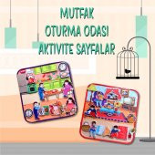 2 Set - 30 Parça Oturma Odası ve Mutfak Keçe Cırtlı Aktivite Sayfası - Çocuk Etkinlik , Eğitici Oyuncak - 2