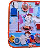 2 Set - 27 Parça Tox Banyo ve Yatak Odası Keçe Cırtlı Aktivite Sayfası - Çocuk Etkinlik , Eğitici Oyuncak - 8