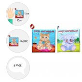 2 Kitap Tox Evcil Hayvanlar ve Vahşi Hayvanlar Kumaş Sessiz Kitap T110 T111 - Bez Kitap , Eğitici Oyuncak , Yumuşak ve Hışırtılı - 9
