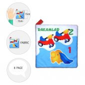 Tox Rakamlar Kumaş Sessiz Kitap T051 - Bez Kitap , Eğitici Oyuncak , Yumuşak ve Hışırtılı - 9