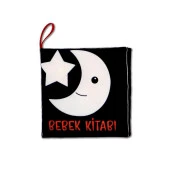 Tox Bebek Siyah-Beyaz Kumaş Sessiz Kitap T397 - Bez Kitap , Eğitici Oyuncak , Yumuşak ve Hışırtılı - 1