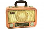 Dekoratif Metal Radyo Bavul  MNK - 1