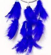 Mavi Renk Dream Catcher Mavi Nazar Boncuklu Kuş Tüylü Düş Kapanı Duvar Süsü - 4