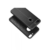 Apple iPhone XS Max Deri Görünümlü Silikon Siyah thumbnail 2