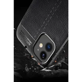Samsung Galaxy S20 Ultra Deri Görünümlü Silikon Kırmızı - 5