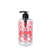 Şeffaf Sıvı Sabunluk Yuvarlak Plastik Pompalı 500 ML - 1