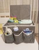 Bebek Beşik Başucu Düzenleyici Kapaklı 5 Bölmeli Organizer - 3
