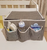 Bebek Beşik Başucu Düzenleyici Kapaklı 5 Bölmeli Organizer - 4