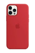 Apple iPhone 11 Pro Max Uyumlu Logolu Içi Kadife Altı Açık Lansman Kırmızı Silikon Kılıf - 1