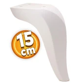 Harvey Lüks Mobilya Kanepe Sehpa Tv Ünitesi Koltuk Ayağı 15 Cm Beyaz Baza Ayakları - 1