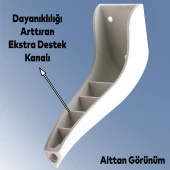 Harvey Lüks Mobilya Kanepe Sehpa Tv Ünitesi Koltuk Ayağı 15 Cm Beyaz Baza Ayakları - 4