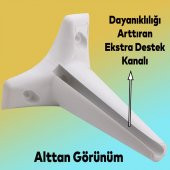 Lüks Mobilya Kanepe Sehpa TV Ünitesi Koltuk Ayağı 18 cm Beyaz Baza Ayak - 2