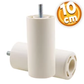 Mobilya Kanepe Koltuk Baza Yükseltme Yükseltici M8 Civatalı Incediş Destek Ayağı Ayakları Beyaz 10cm - 1