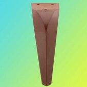 Harvey Lüks Mobilya Kanepe Tv Ünitesi Koltuk Ayağı 15 Cm Kahverengi Ahşap Desenli Baza Ayakları - 6