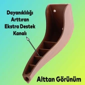 Harvey Lüks Mobilya Kanepe Tv Ünitesi Koltuk Ayağı 18 Cm Kahverengi Ahşap Desenli Konsol Ayakları - 4