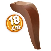 Harvey Lüks Mobilya Kanepe Tv Ünitesi Koltuk Ayağı 18 Cm Kahverengi Ahşap Desenli Konsol Ayakları - 1