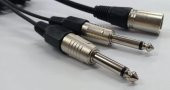 XLR Erkek to 2x 6.3 mm Mono Kablo 7 Metre - 2