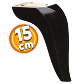 Harvey Lüks Mobilya Kanepe Sehpa Tv Ünitesi Koltuk Ayağı 15 Cm Siyah Baza Ayakları thumbnail 1